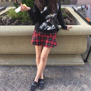 Red Tartan Skirt (Zara)